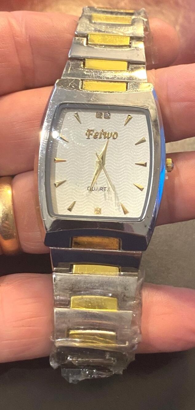 Men's New Two Tone 35mm Feiwo Watch, Locking Clasp